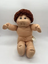 Vintage Cabbage Patch Kids 1982 Coleco Doll Curly Brown Hair #2 Head Brown Eyes