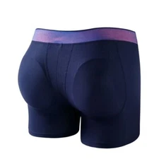 JOCKMAIL Men Mesh Underwear Swim Trunks Hip-Up Padded Enhancing Butt Jockstrap