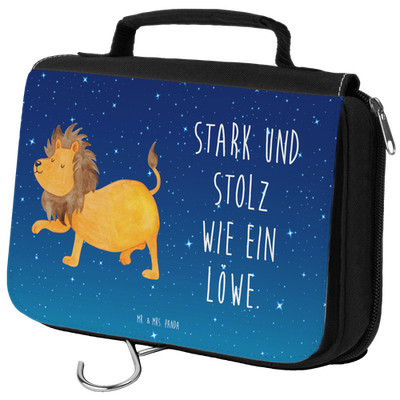 Kulturtasche Sternzeichen Löwe - Geschenk Geburtstag August Waschbeutel Juli