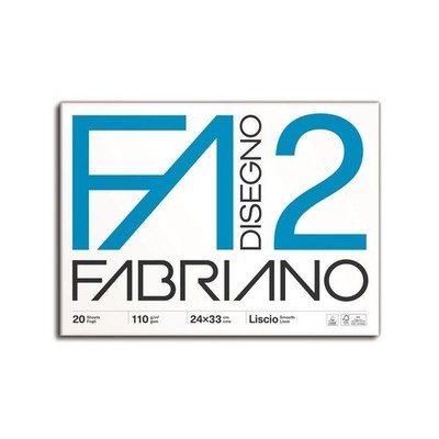Fabriano Disegno 2 Block F2 Format 24x33 cm 20 Blatt 110 g/m² glatt weiß Farbe