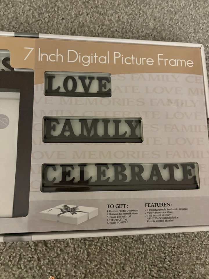 Digital Décor 7” Digital Picture Frame Gift Set – NEW / Sealed - Image 2 of 4