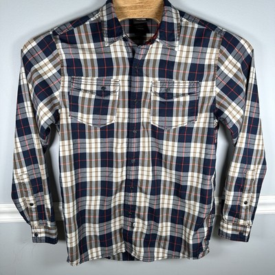 The North Face Shirt Small Multicolor Plaid Snap Button Up Long Sleeve Outdoor