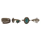 New ListingVintage Israeli Sterling Silver 925 Ring Lot Turquoise Artisan Design Judaica