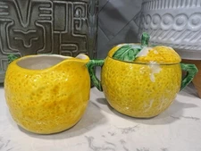 Maruhon Ware Occupied Japan 2 Pc Lemon Mugs Vintage Rare