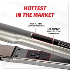 Lizze Extreme Nano Titanium Hair Straightener 480 F Professional Flat Iron