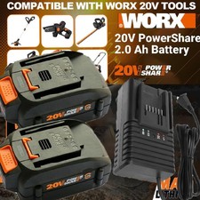 2PACK For Worx WA3575 20V PowerShare 3.6 Ah Battery or Charger 20 Volt WA3520