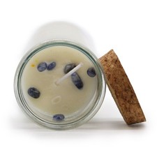 Protection Magic Spell Candle Sodalite Gemstones Dragons Blood Soy Wax