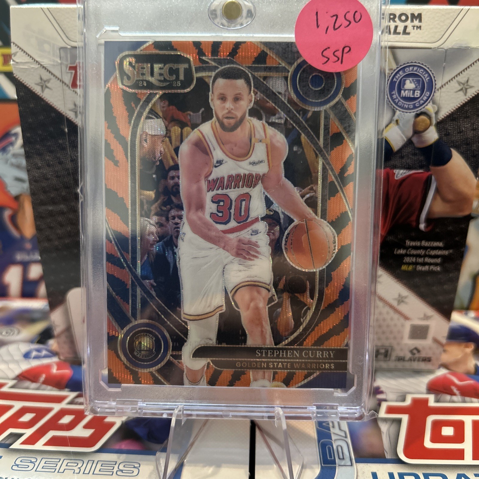 2024-25 Panini Select Tiger Prizm Courtside Stephen Curry #209 SSP