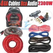 2300W 4 Gauge Car Audio Cable Kit Amplifier Install Amp RCA Subwoofer Sub Wiring