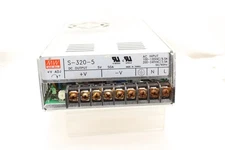 Mean Well S-320-5 Enclosed Switching Power Supply | 5V | 50A | 250W | 120V