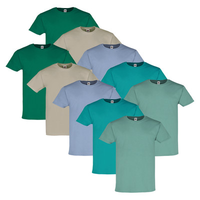 Fruit of the Loom 10er Pack Iconic 195 T-Shirt Herren | S-5XL | Baumwolle