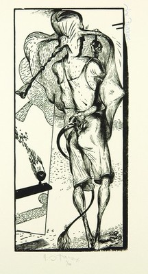 DDR/Nachwendezeit. Holzschnitt Karl-Georg HIRSCH (*1938 D), handsigniert
