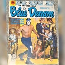 1 1969 SCARE VHTF Blue Demon 21 MX Luchador Robachicos Luchador De Colección México