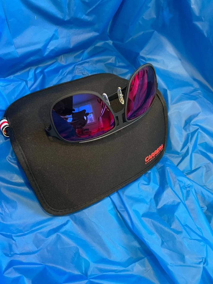 Nuevas Lentes Carrera 101/S KLHMI Mate Negro Rojo con Estuche Auténticas Foto 2 de 4