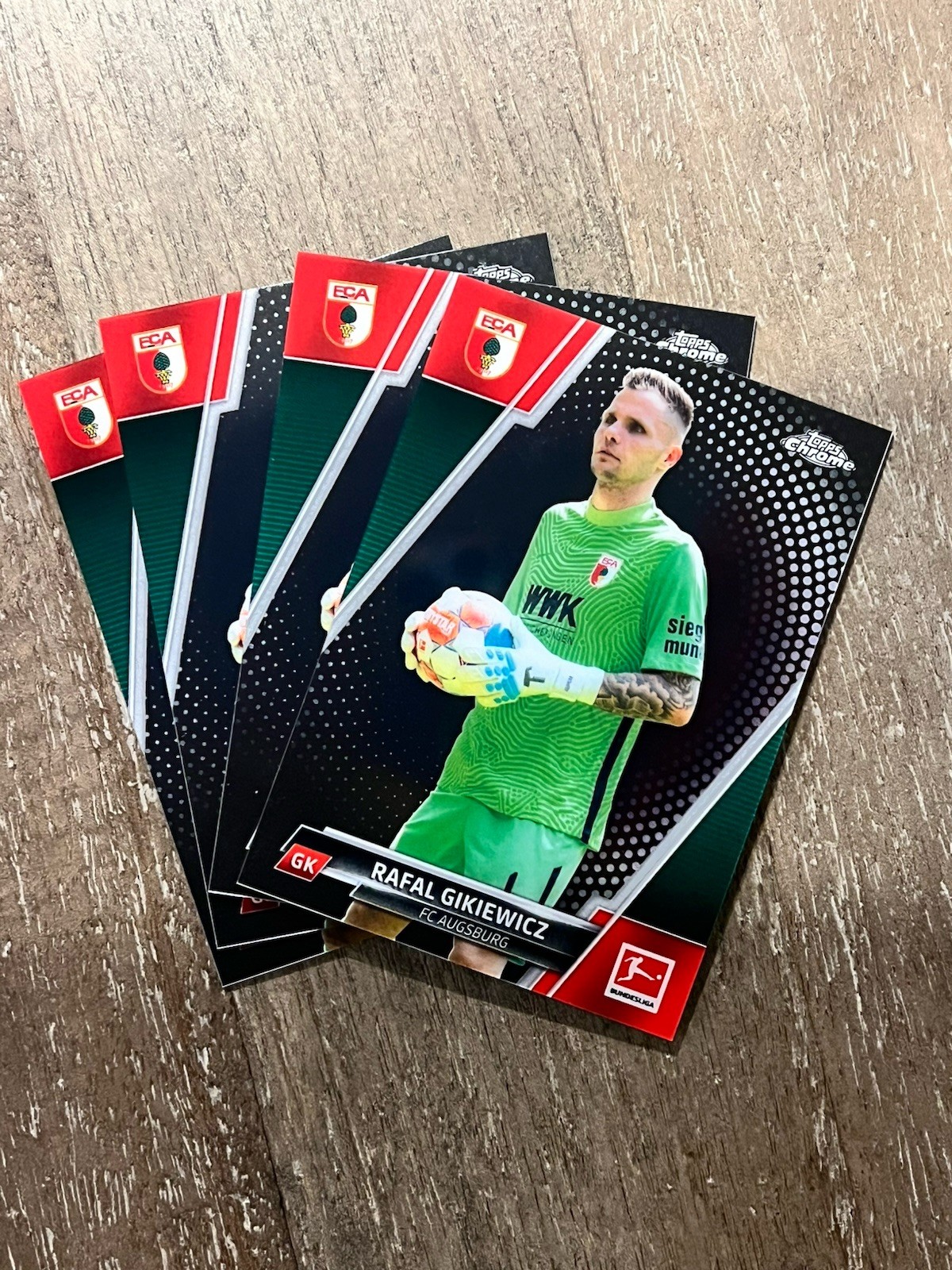 2021/22 Topps Chrome Bundesliga SOCCER BASE LOT Of  4 Rafal Gikiewicz #4