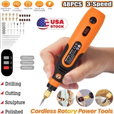 48PC Cordless Abrasive Rotary Tool Accessories Grinding Sanding Polishing Set US