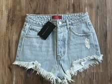 NWT Signature8 High Rise Distressed 5 Button Fly Denim Shorts Size Small
