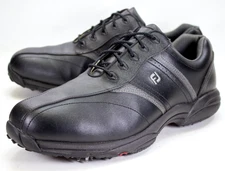 Footjoy Greenjoys 45471 Mens US 13 M Black Leather Soft Spikes Cleat Golf Shoes