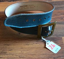 FROSTONE Men's Black Solid Dress Belt Adjustable w/ Buckle Size 26 1 1/2in