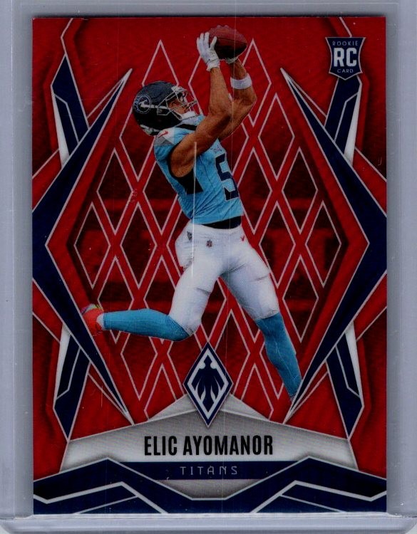 2025 Panini Phoenix #167 Elic Ayomanor Red Seismic Prizm #/99