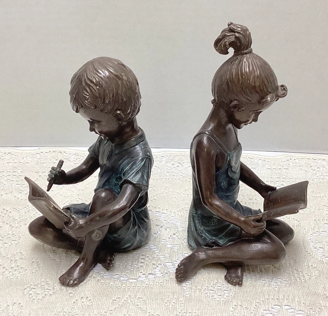 Serre-livre Vintage En Aluminium – Maison – Vendu à L'unité (il Manque Le Second)