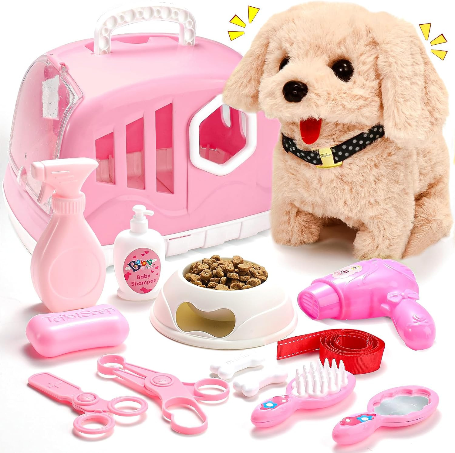 For Kids, Walking Barking Electronic Interactive Plush Puppy