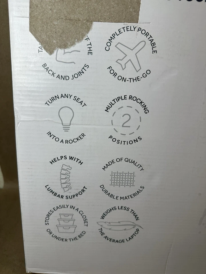 Dispositivo mecedor de asiento con soporte lumbar basculante listo gris aluminio/espuma y cubierta Foto 3 de 4