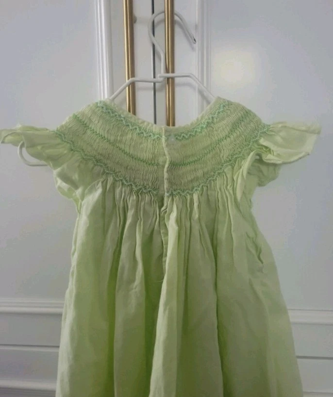Vestido Petit Ami Vintage Verde Niñas Talla 3T Foto 4 de 4