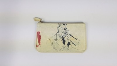 MASSIMO TRULLI Makeup Bag - Handtasche aus Leder 100% Made in Italy #005