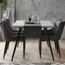 Zuri 6 Seater Rectangular Dining Table, Grey Concrete Effect Brand NEW