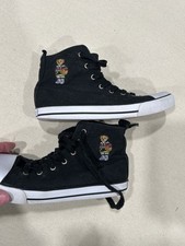 Polo Ralph Lauren Little/Big Boy's Hamptyn-HI-II-Bear Sneakers Black Shoes 6 C2