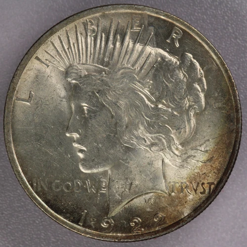 1922 $1 Peace Silver Dollar-AU/UNC