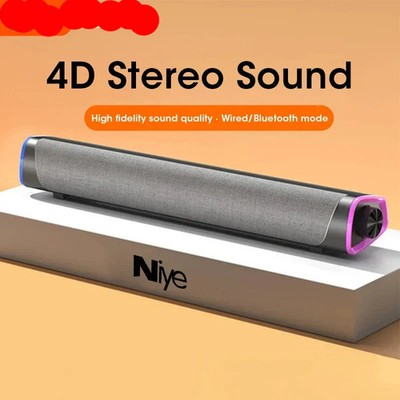 4D Computer Lautsprecher Bar Stereo Sound Subwoofer Bluetooth Lautsprecher für Macbook
