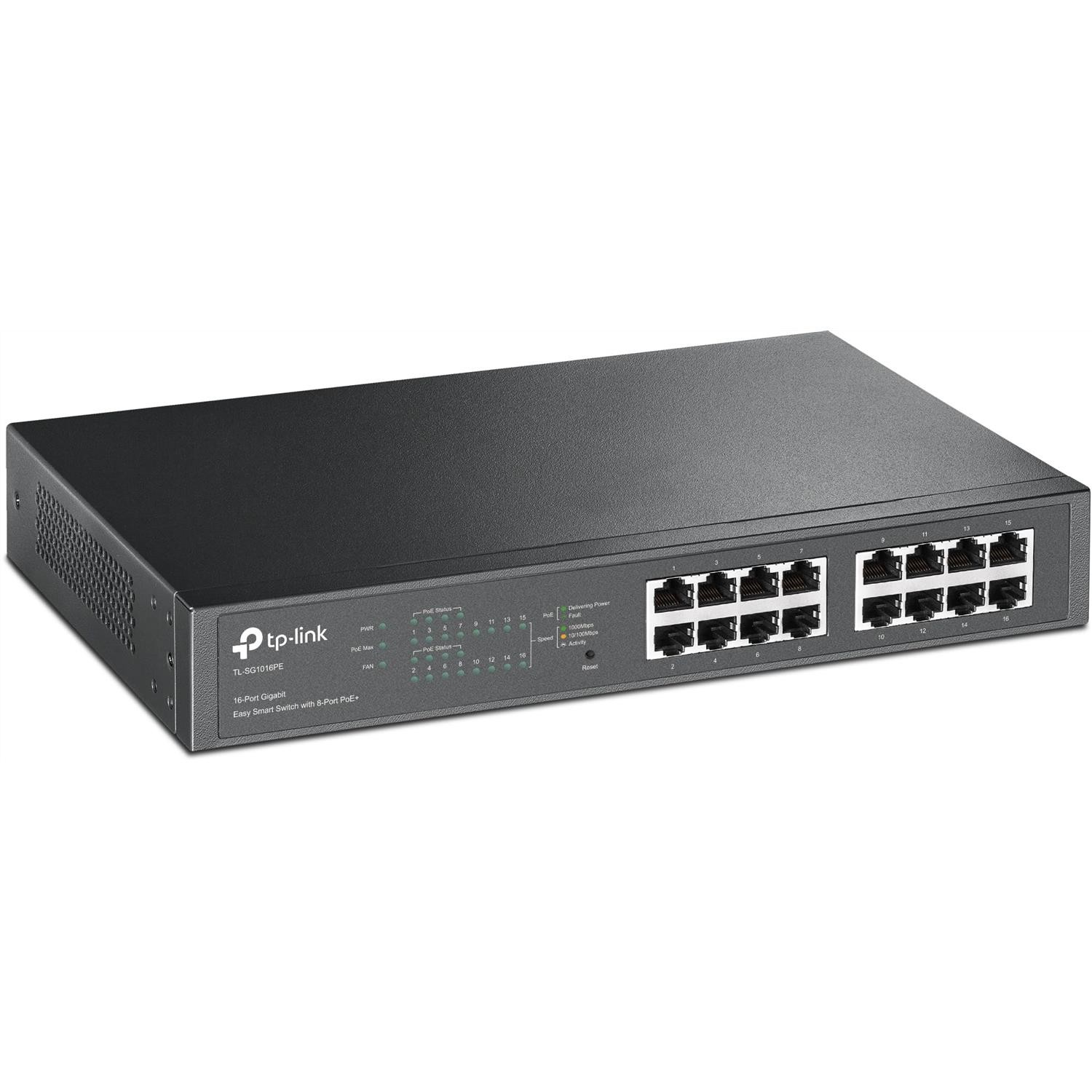 Switch Ethernet TL-SG1016PE pour centraliser le réseau internet de vos bureaux