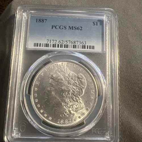 1887 Morgan Silver Dollar, PCGS MS-62