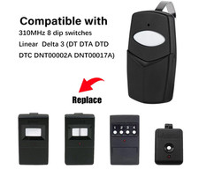 2pcs Garage Door Remote for 8Dip 310MHz Linea...