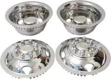 16 Inch 8 Lugs 4 Hand Holes Snap-On Polished Stainless Steel Wheel Simulator ...