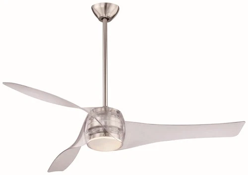 Minka Aire Artemis 58" Ceiling Fan - Translucent 3-Blade Remote Control - Picture 1 of 5