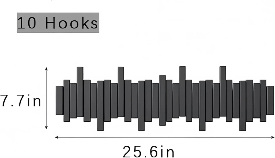 Ganchos de Pared para Piano con Tapa Magnética Abatible, Madera Natural Abrigo Llave Sombrero Estante Foto 4 de 4