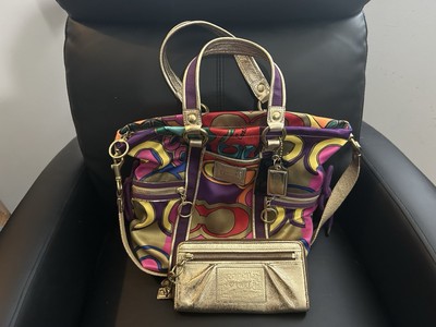 Coach 14365 Poppy Pop C Signature Purse Vintage Spotlight Colorful