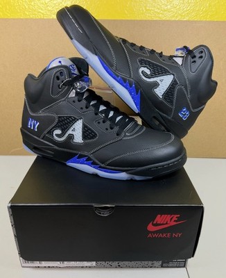 Men s Size 15 Air Jordan 5 Retro Awake NY Black Racer Blue DV4982-004 IN HAND