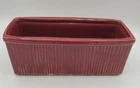 McCoy 1950s MCM Red Ribbed Rectangular Planter