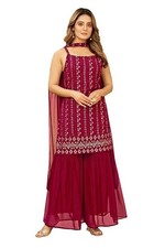 Women's party wear Kurti Sharara with Dupatta Set