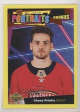 2020-21 Upper Deck UD Portraits Rookies Gold 47/99 Chase Priskie #P-53 8tn