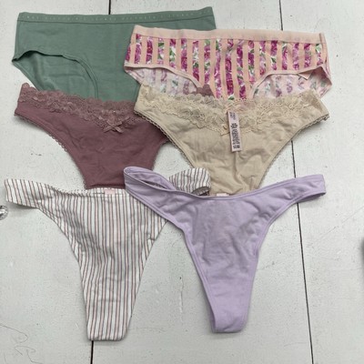 Victorias's Secret 6 Pack High Leg Thong/Hipster Neutral Multi Panties Size S