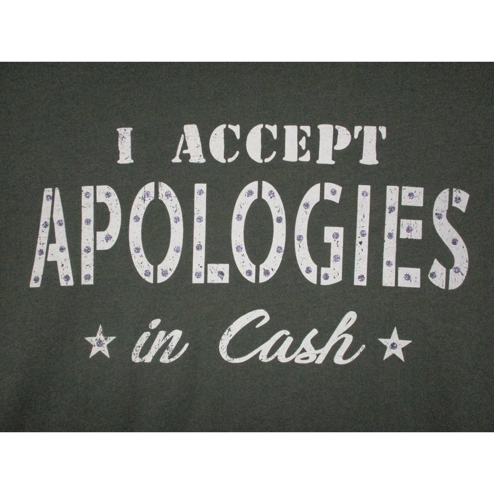 Wound Up Olive Green Humorous Sarcastic Graphic Crew Neck T-shirt Size XXL - Image 2 of 4