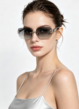 GENTLE MONSTER TETRA 02 Rimless Sunglasses Model:TETRA 02, Size:56-16-148