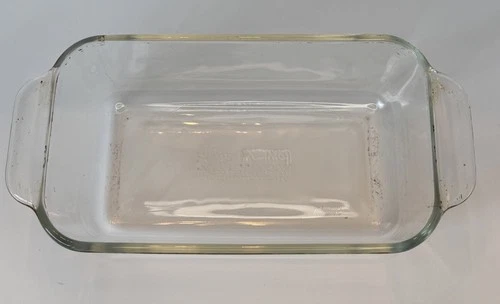 Vintage PYREX Clear Glass Loaf Pan Model #213-R - 1.5QT Size - CORNING- Made USA