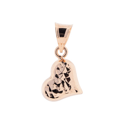 Kaufbei Golders Herz-Anhänger aus 585 Rotgold, Herzanhänger, Goldschmuck Damen