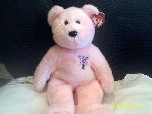 Ty Beanie Buddies Coll.-"MUM" Sparkling Pink, 14" High; Mothers Day Flowers-2002